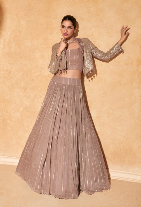 Chiku Colour Designer Indo Western Crop top Collection